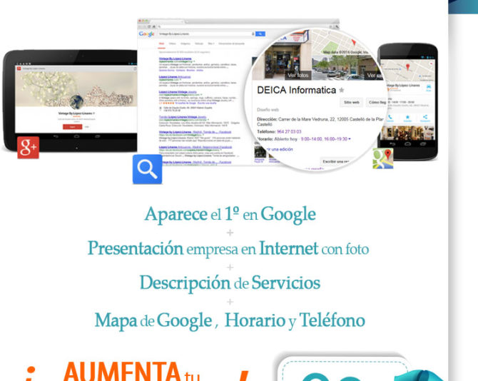 ¿Por qué mi web de Castellón no aparece en Google? = ALTA en Google