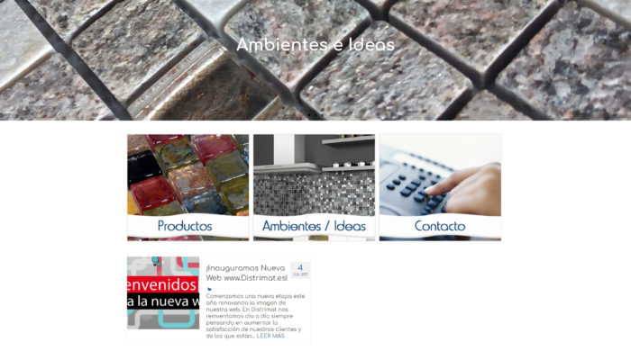 Nueva Web de Distrimat | www.distrimat.es con +Catalogo +Autoadministrable +Móvil +Multi-idioma